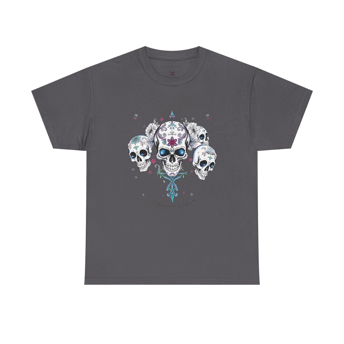 Dia de Los Muertos - Skulls - Blue Pink Green - Unisex T-shirt