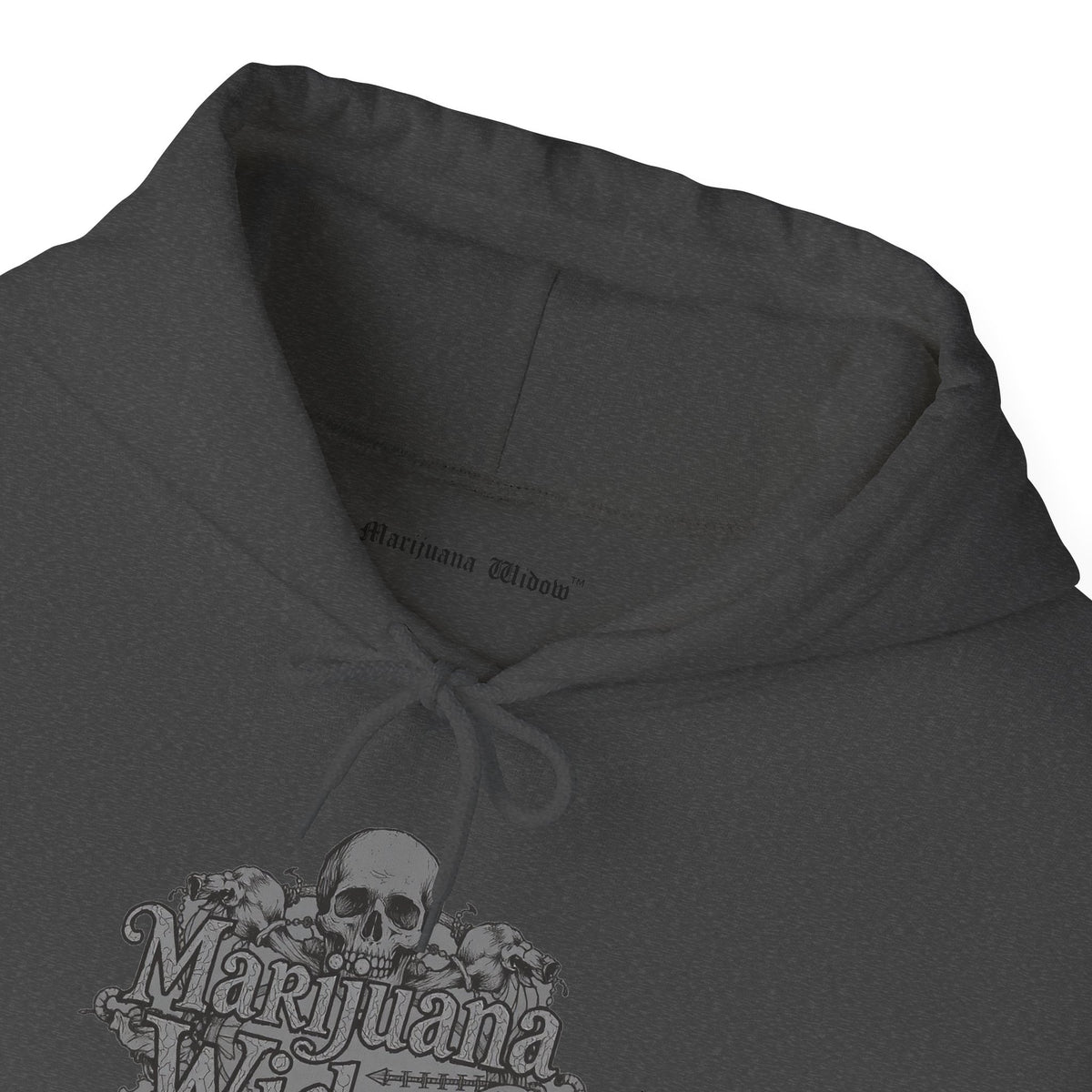 Marijuana Widow "Skulls Deep" Gothic Hoodie - Front and Back Art - Marijuana Widow