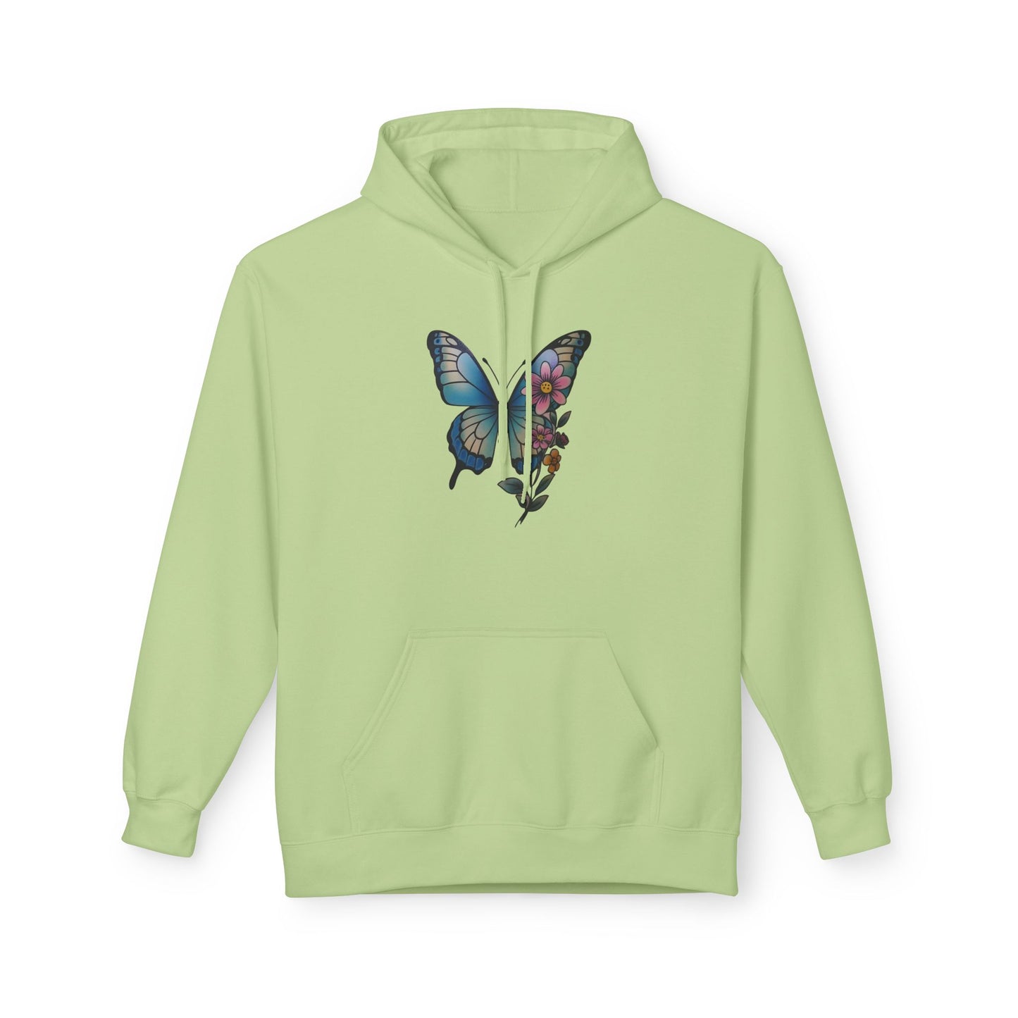 Butterfly Floral Hoodie — Women's Nature-Inspired Pullover