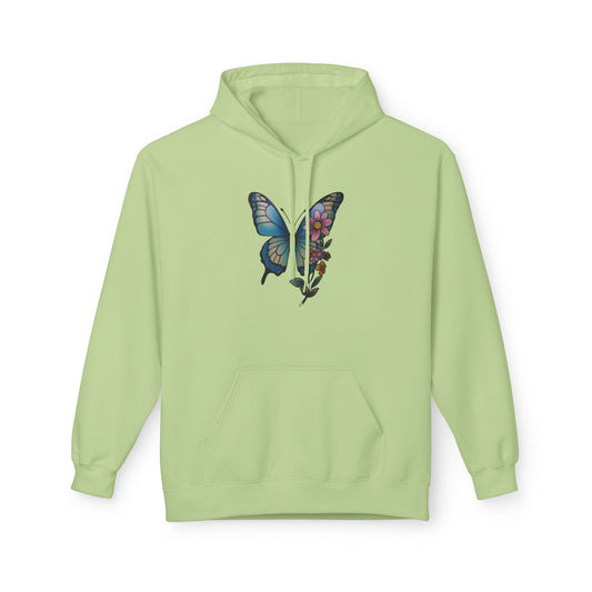 Butterfly Floral Hoodie — Women's Nature-Inspired Pullover