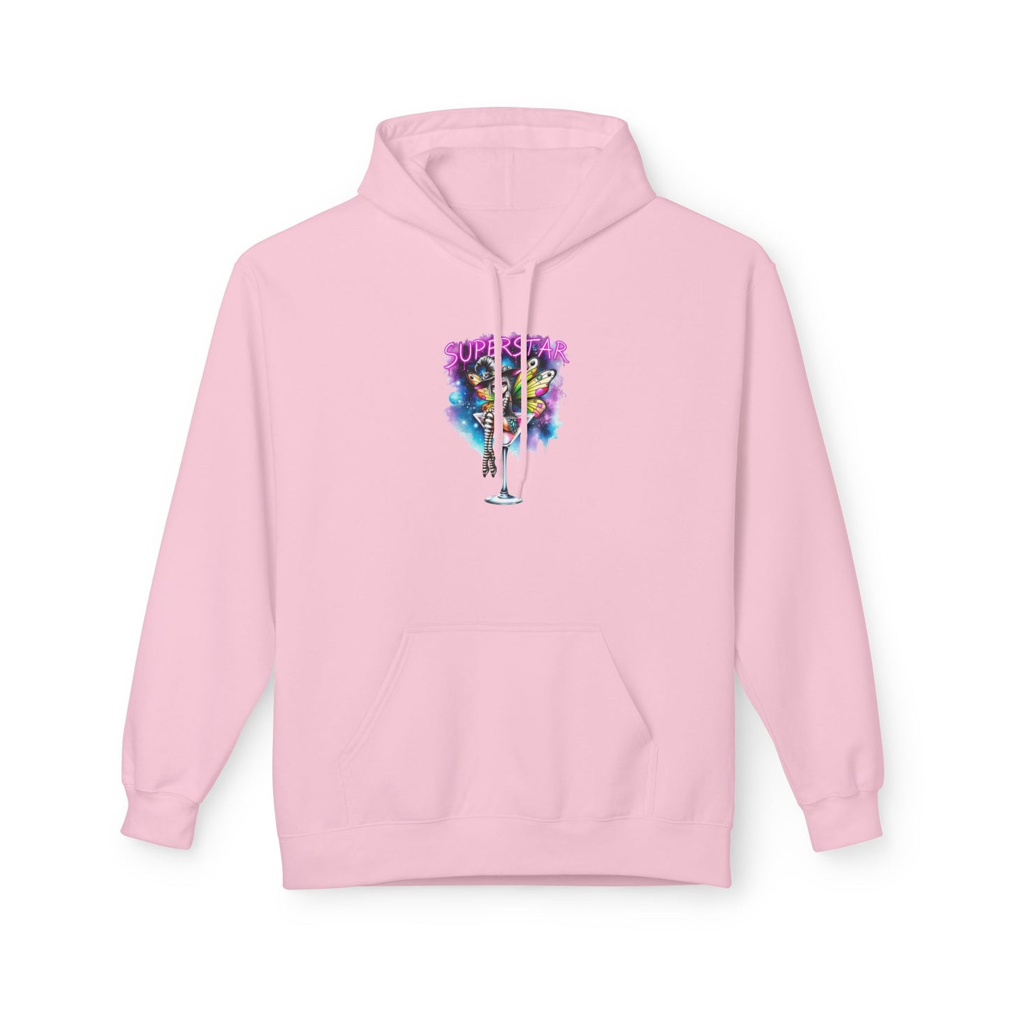 Backstage Pass Hoodie - Boozy Fairy - Neon Burlesque Theater Graphic Unisex Pullover - Marijuana Widow