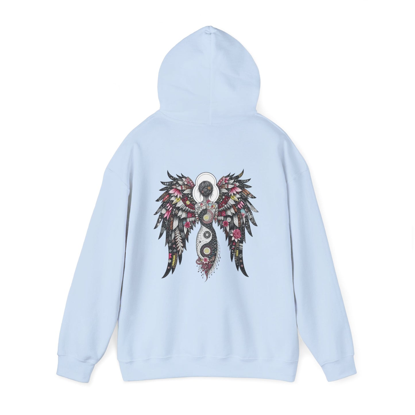 Angel Wings - Angel of Peace — Floral Gothic Spiritual Hoodie