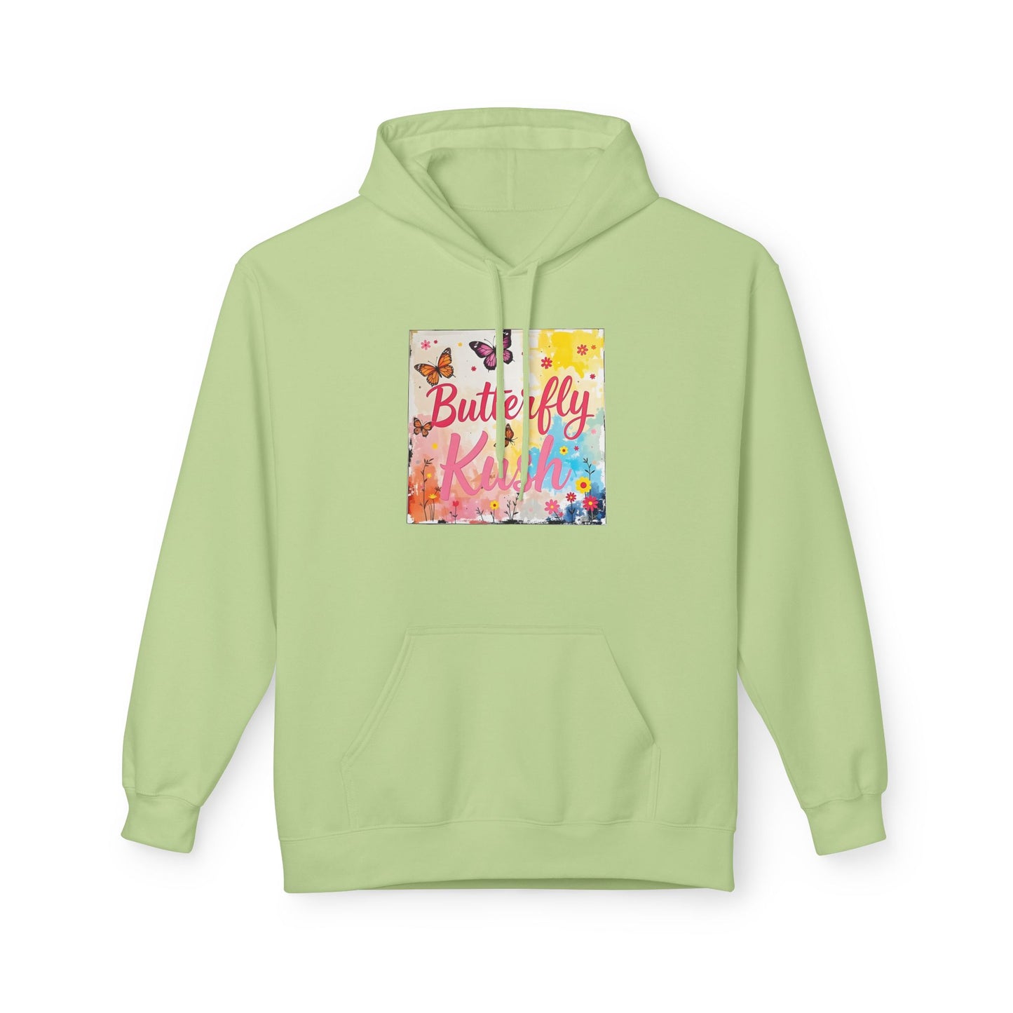 Butterfly Kush Hoodie - Floral Watercolor Comfort Sweatshirt