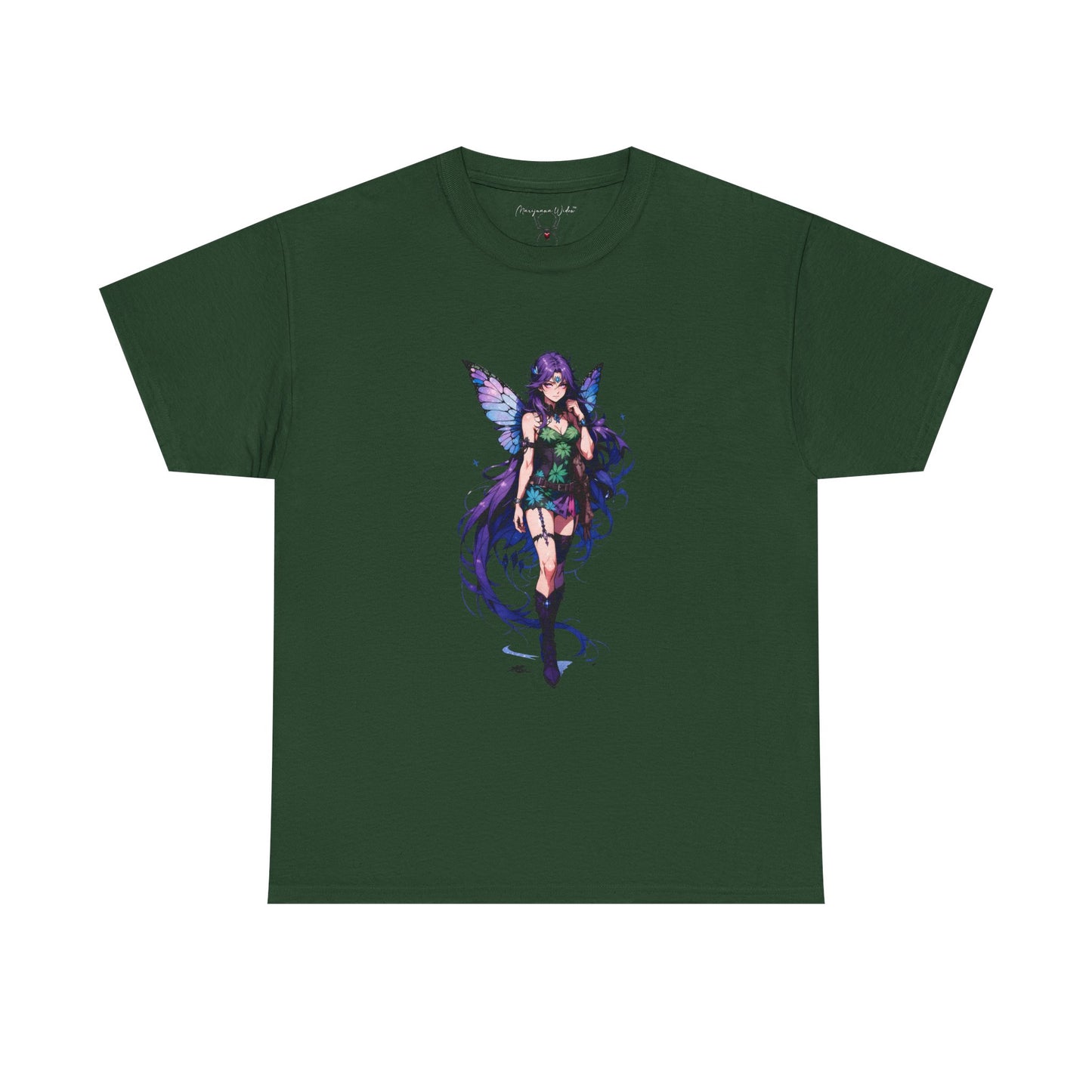 Fairy Anime T-Shirt — Purple Winged Fairy Illustration