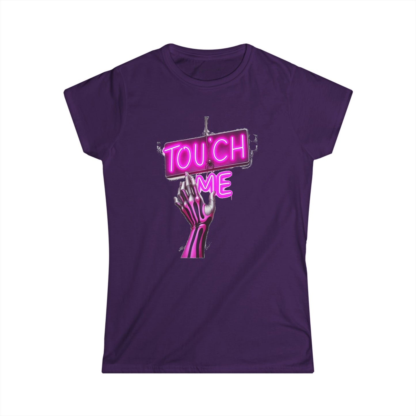 Touch Me - Neon Pink Sign - Women's Softstyle Tee