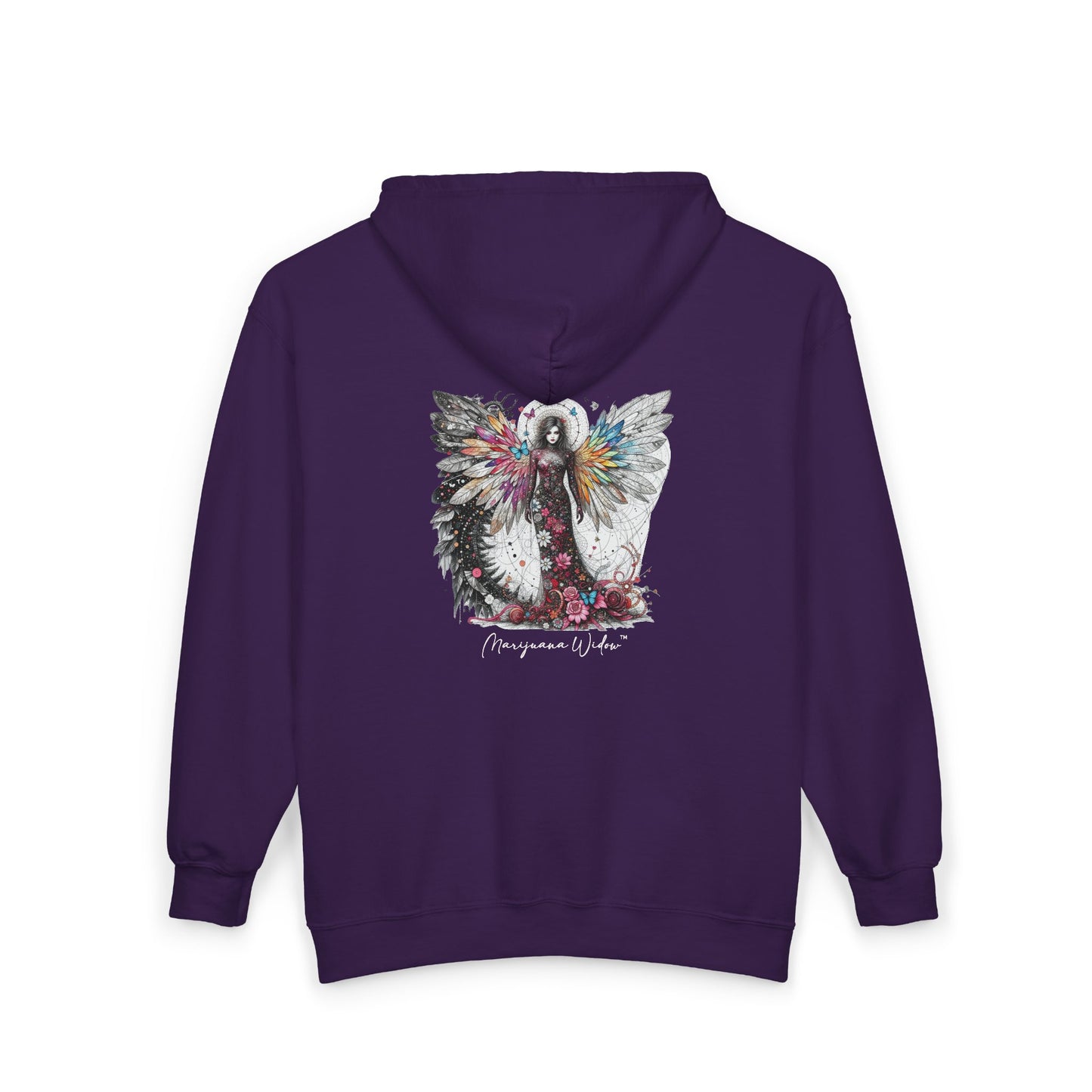 Angel Wings – Watercolor Feathered Wing Design - Full-Zip Hoodie