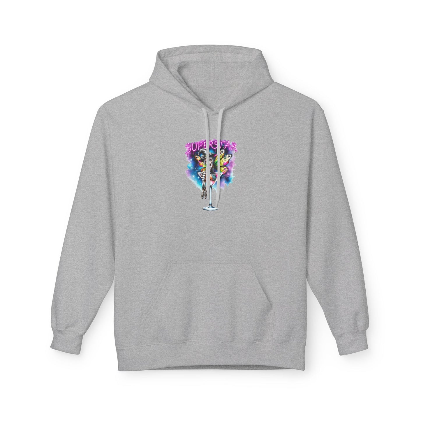 Backstage Pass Hoodie - Boozy Fairy - Neon Burlesque Theater Graphic Unisex Pullover - Marijuana Widow