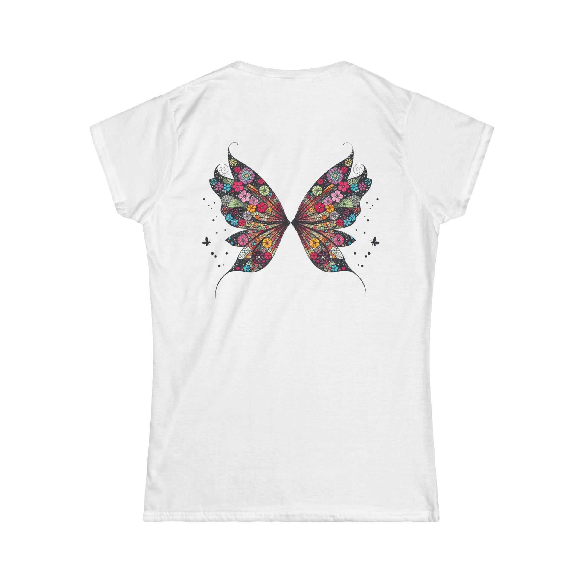 Touch Me - Fairy Butterfly - Floral Fairy Wings Tee — Women's Graphic T-Shirt - Marijuana Widow