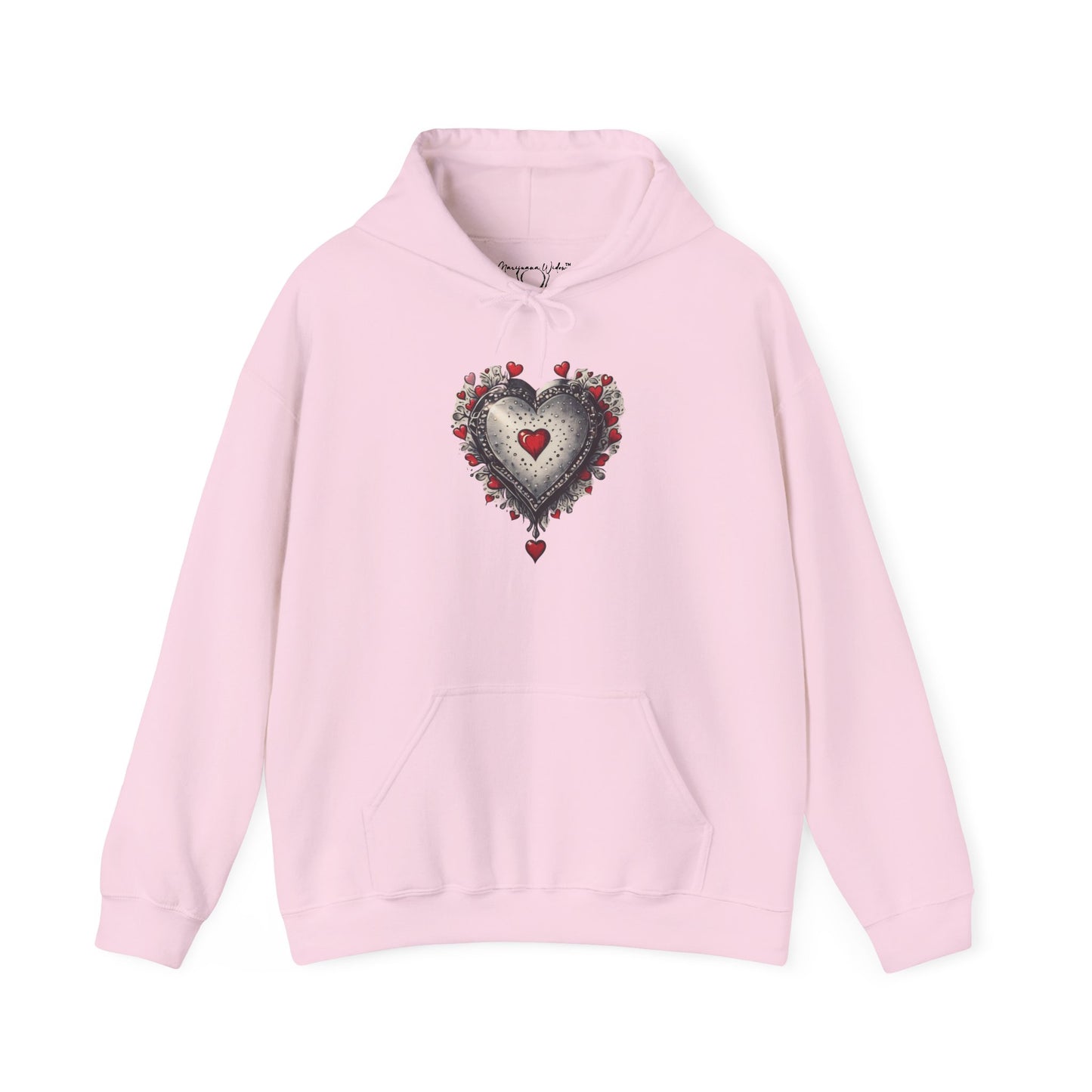 Heart Gilded Box Hoodie — Gothic Rose Heart Graphic Unisex Sweatshirt