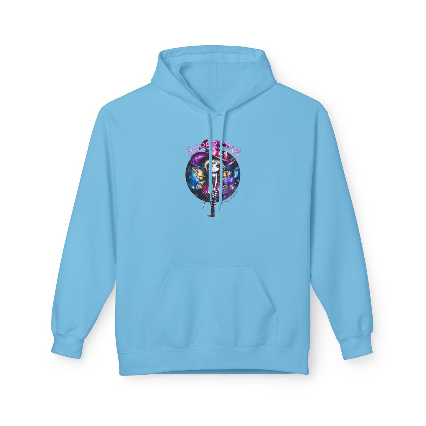Backstage Pass Hoodie — Superstar Fairy - Neon Burlesque Theater Graphic Unisex Pullover - Marijuana Widow
