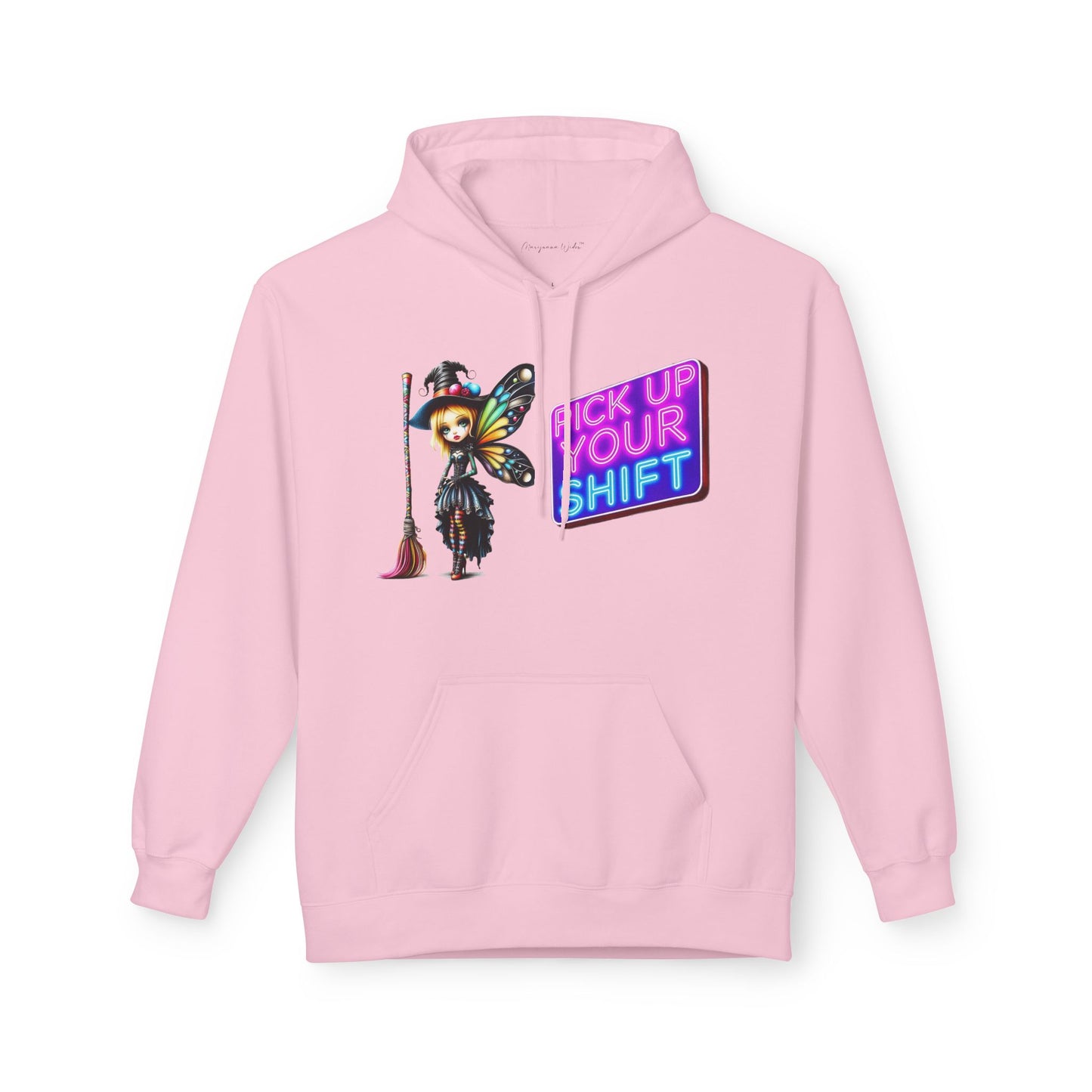 Halloween Fairy - 'Sweep and Ride' - Witch Broom Fairy Graphic Unisex Hoodie