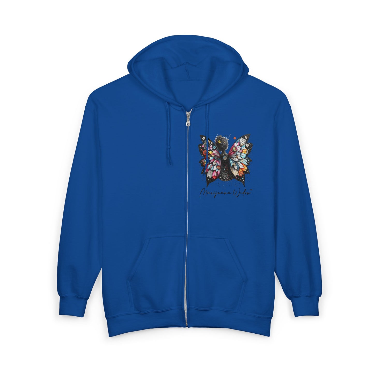 Fairy Butterfly Zip Hoodie - Dream Again - Full-Zip Unisex Sweatshirt