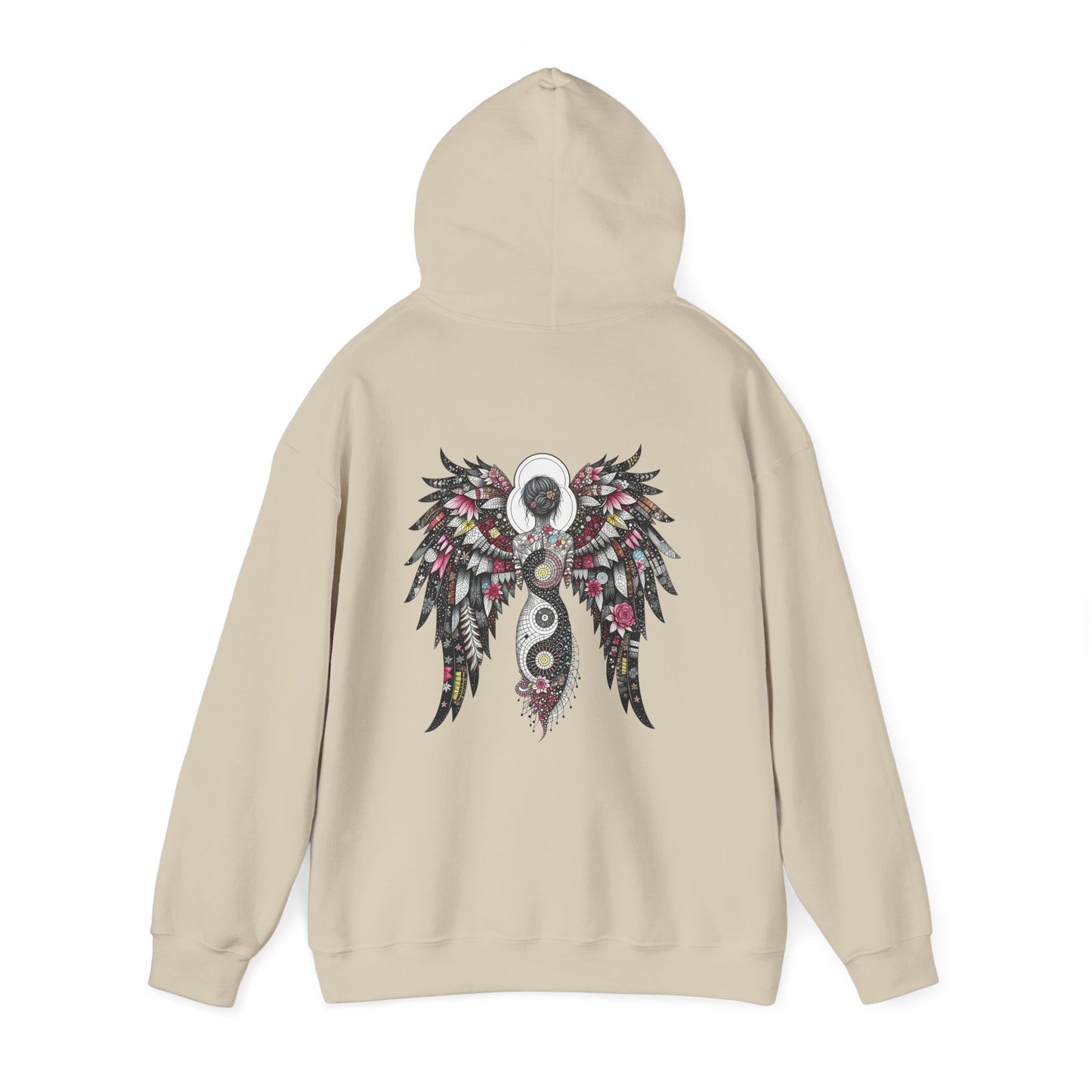Angel Wings - Angel of Peace — Floral Gothic Spiritual Hoodie