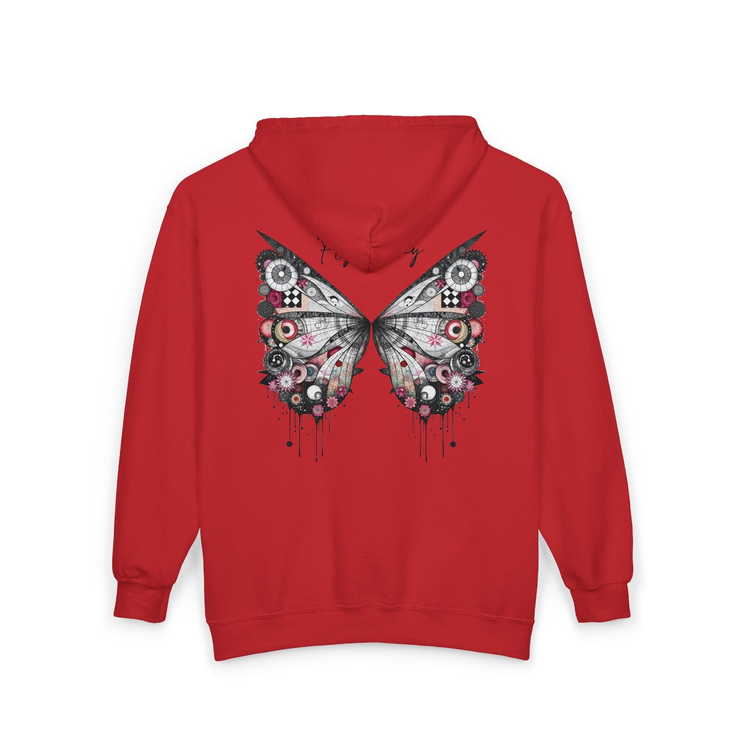 Fairy Butterfly Zip Hoodie - Fly Away - Full-Zip Unisex Sweatshirt
