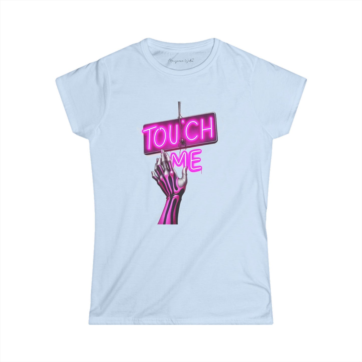 Touch Me - Neon Pink Sign - Women's Softstyle Tee