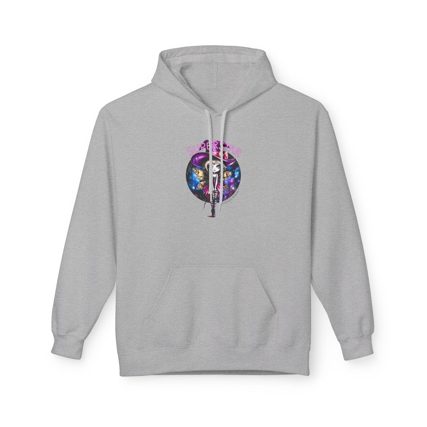 Backstage Pass Hoodie — Superstar Fairy - Neon Burlesque Theater Graphic Unisex Pullover - Marijuana Widow