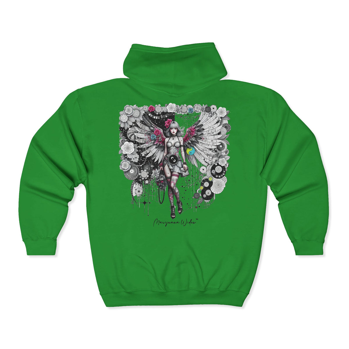 Angel Wings - Just A Girl - Graphic Full-Zip Unisex Sweatshirt