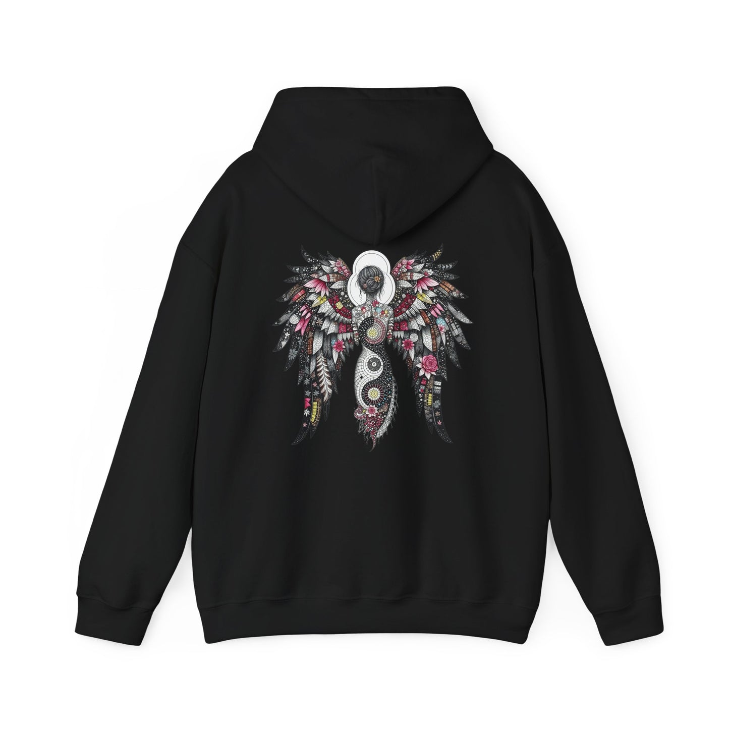 Angel Wings - Angel of Peace — Floral Gothic Spiritual Hoodie
