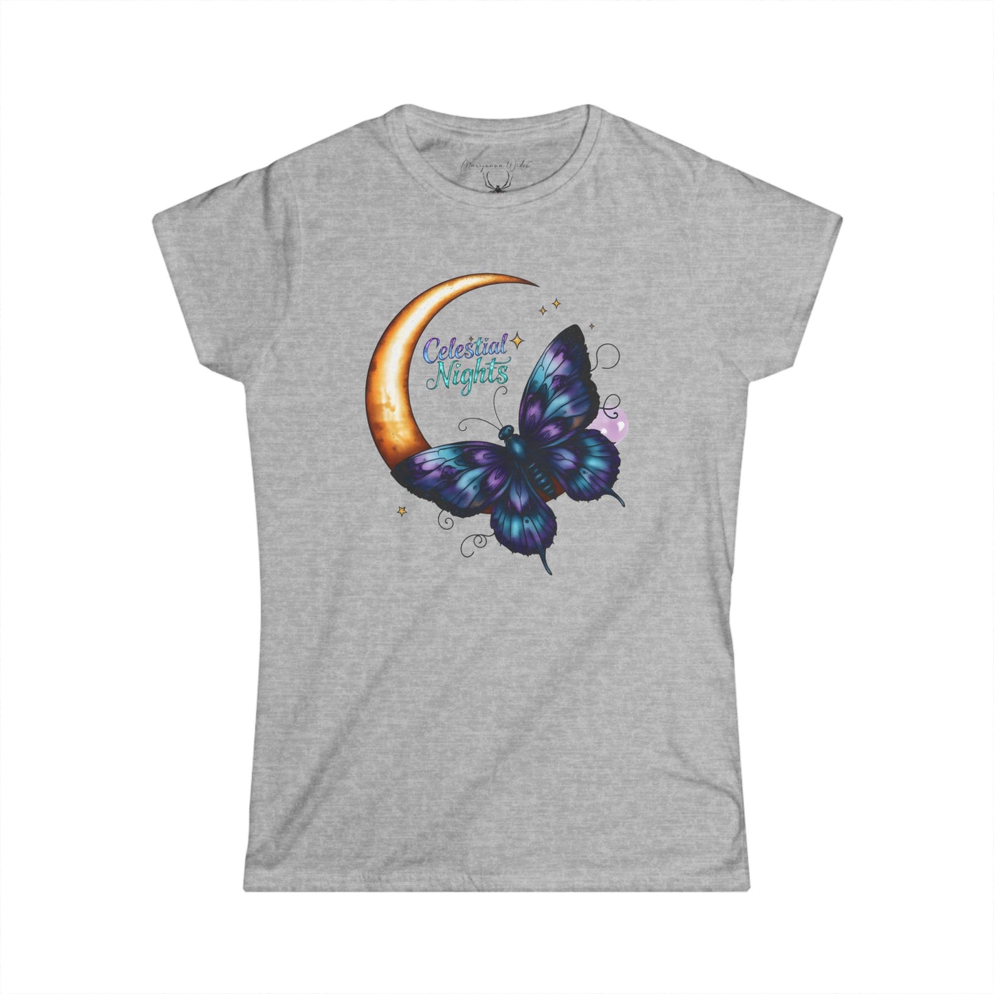 Celestial Nights - Moon & Indigo Butterfly Women's Tee