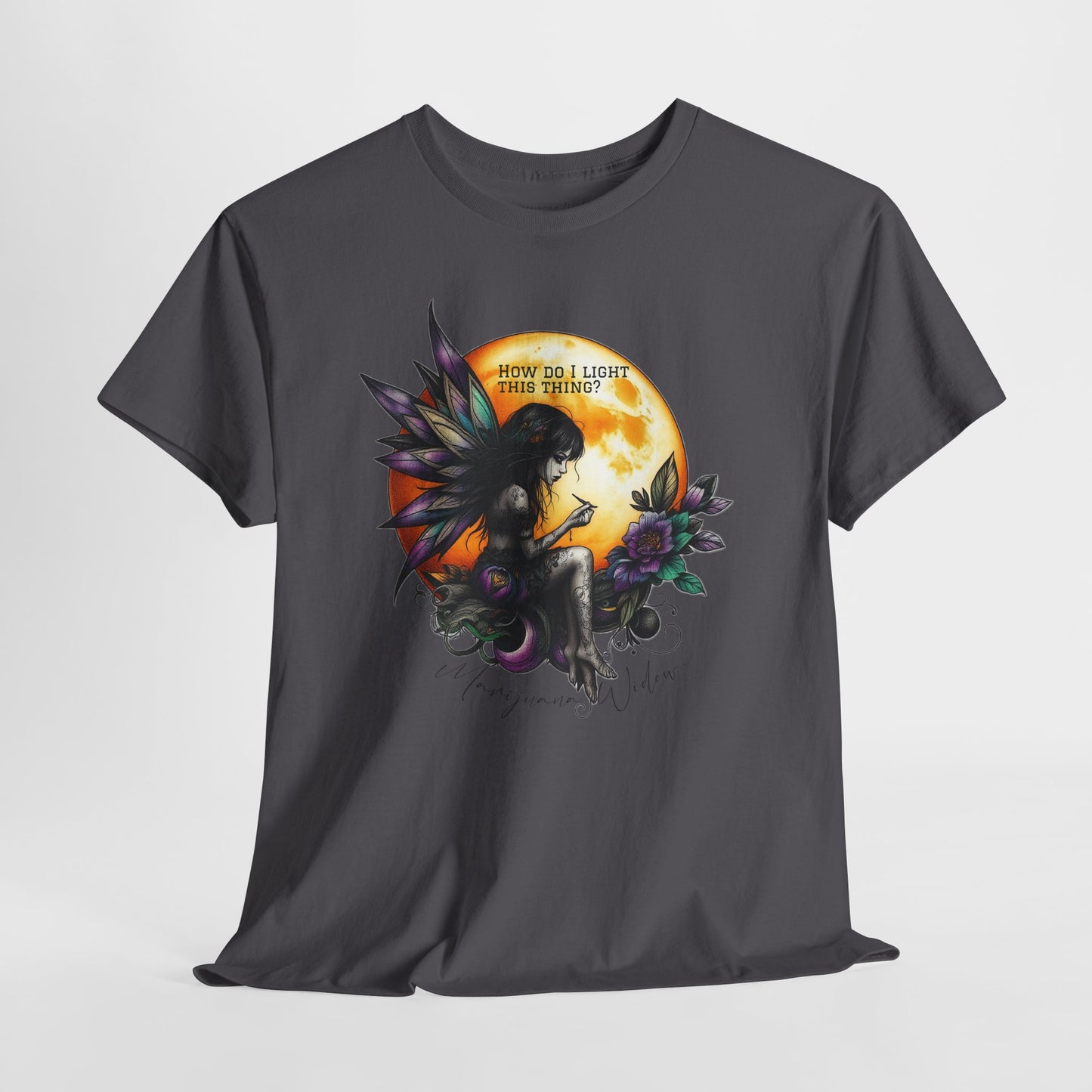 Mary Jane Fairy and Moon - How Do I Light This - Unisex T-shirt