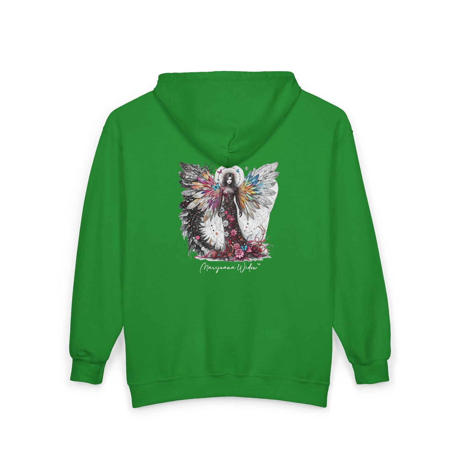 Angel Wings – Watercolor Feathered Wing Design - Full-Zip Hoodie