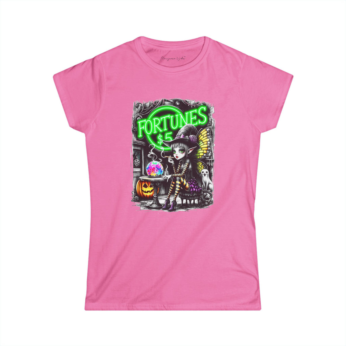 Halloween Fairy - Fortunes Galore - Women's Softstyle T-Shirt - Marijuana Widow