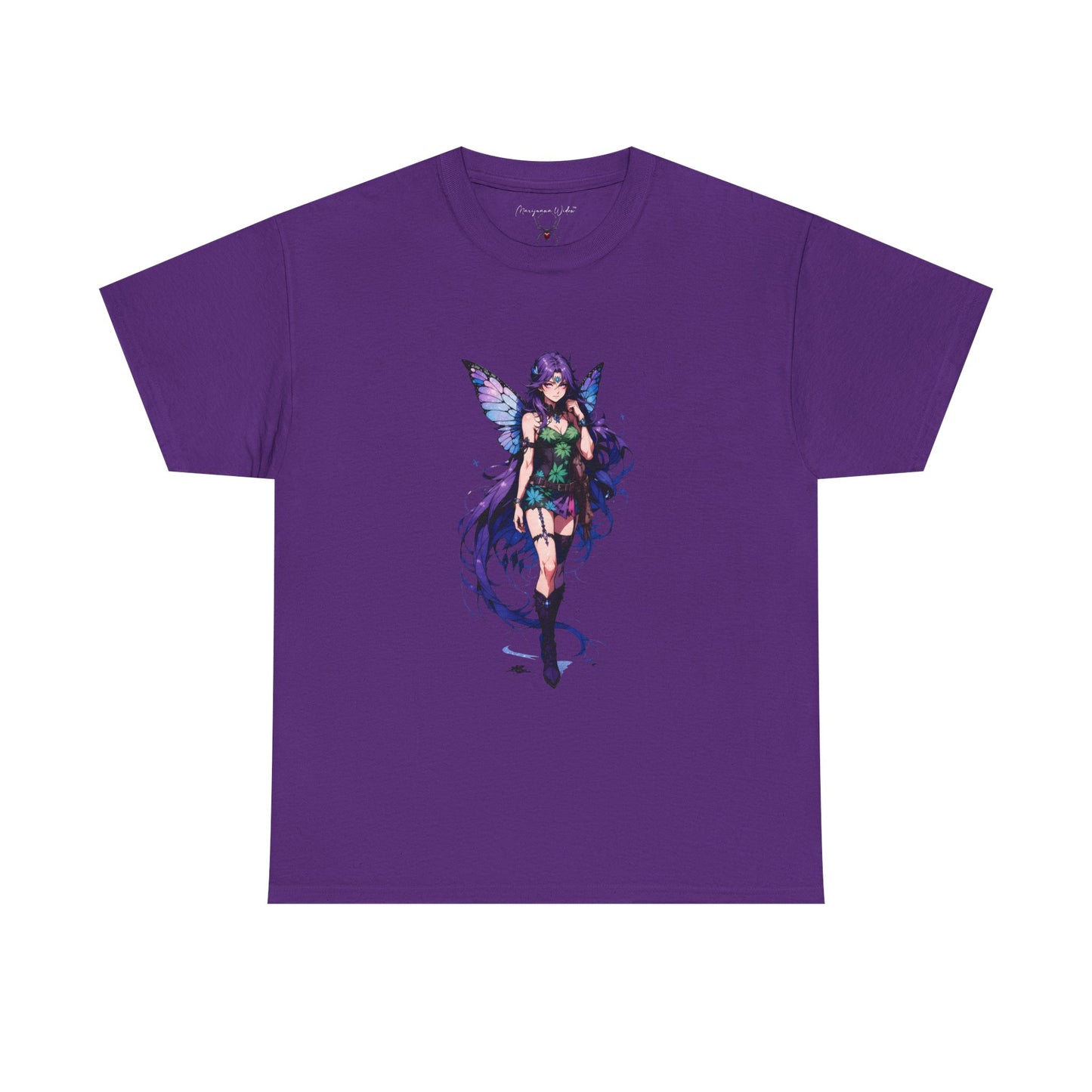 Fairy Anime T-Shirt — Purple Winged Fairy Illustration