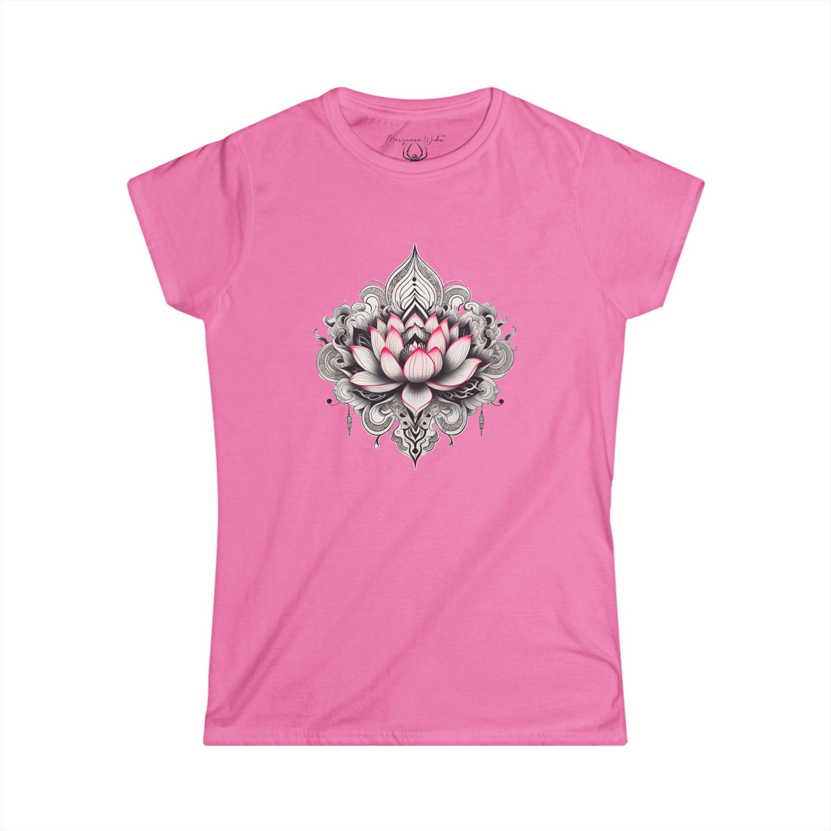 Lotus Mandala Women’s Tee — Pink Lotus Women's T-Shirt - Marijuana Widow