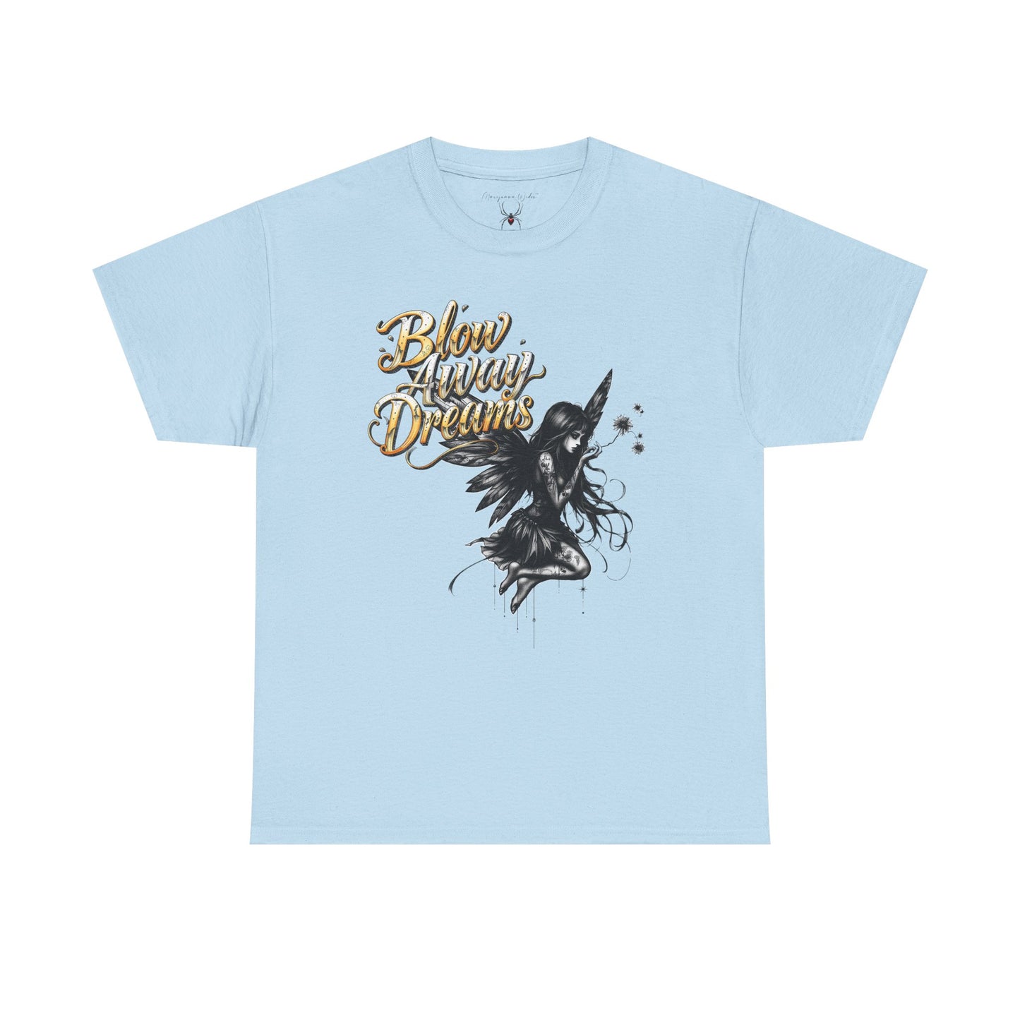 Dandelion Fairy Silhouette T-Shirt — Gothic Black Fairy Graphic - Unisex T-shirt