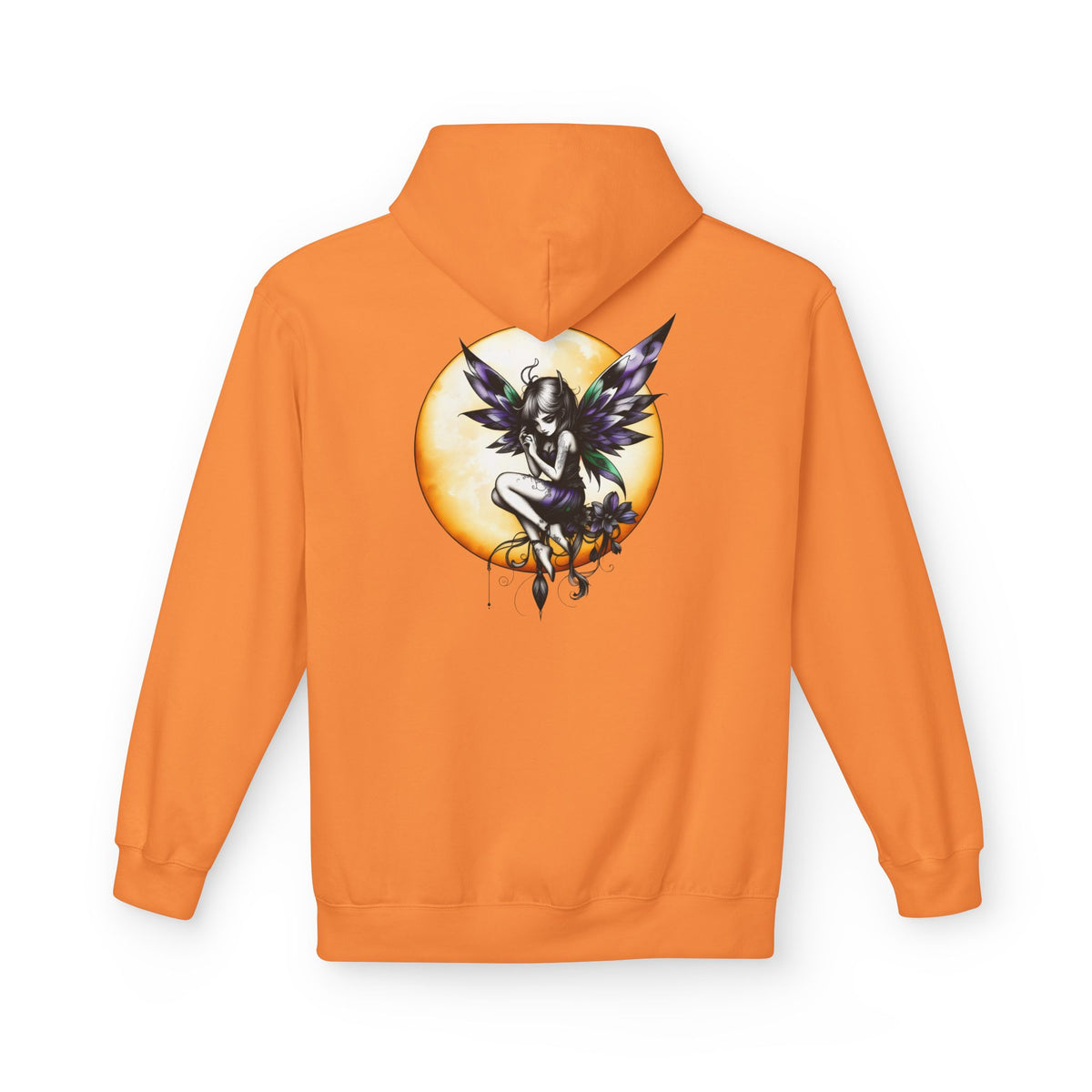 Fairy Moon Hoodie — Girl in the Moon - Fantasy Fairy with Crescent Moon Graphic