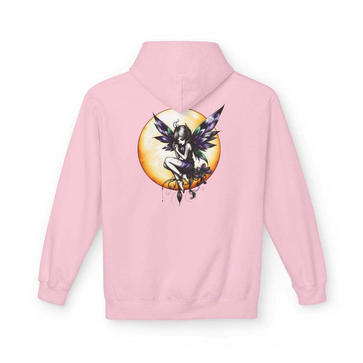 Fairy Moon Hoodie — Girl in the Moon - Fantasy Fairy with Crescent Moon Graphic