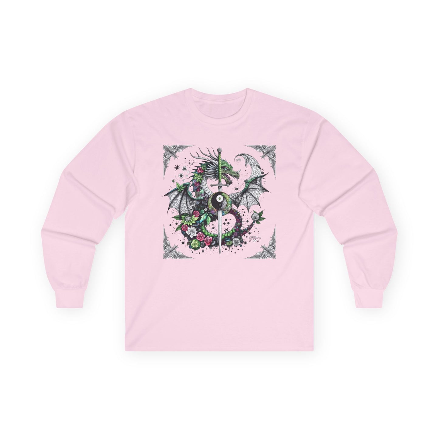 Dragon Yin Yang Long Sleeve Tee — Gothic Floral Shirt