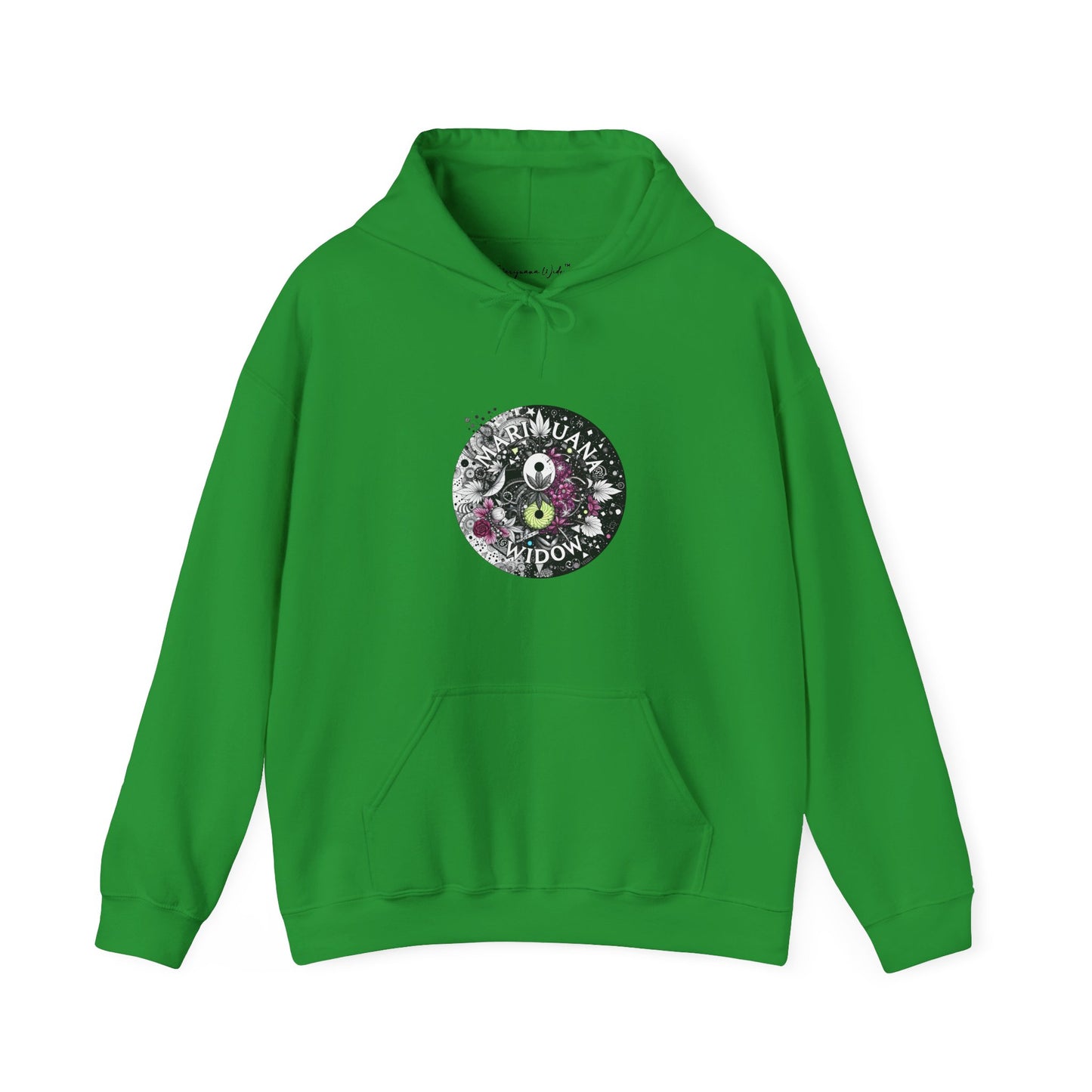 Angel Wings - Floral Skull Raven Hoodie — Gothic Boho Wings Pullover
