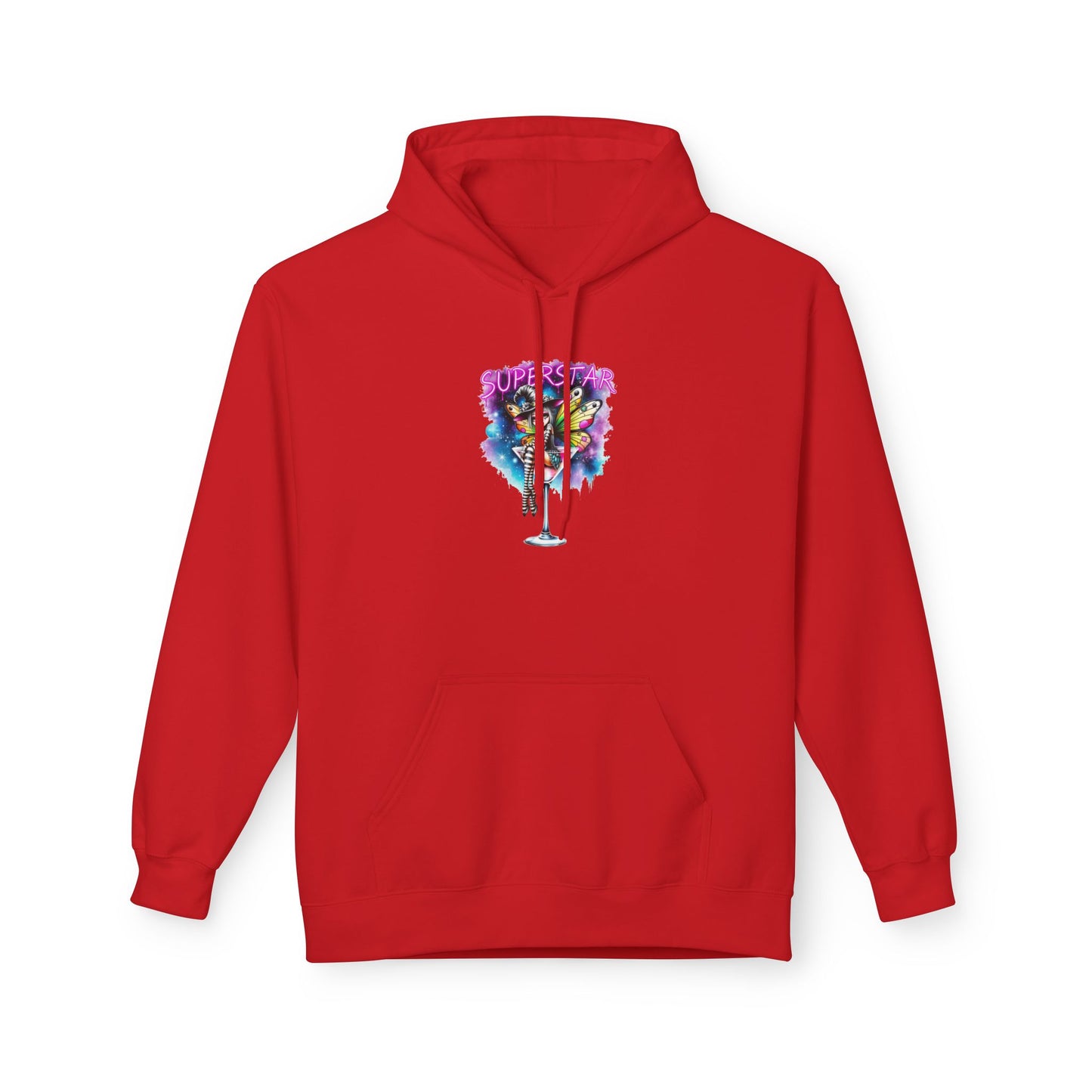 Backstage Pass Hoodie - Boozy Fairy - Neon Burlesque Theater Graphic Unisex Pullover - Marijuana Widow