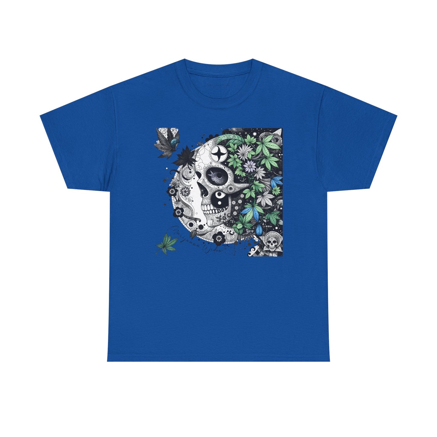 Blowing in the Wind - Skull and Leaves Unisex T-Shirt
