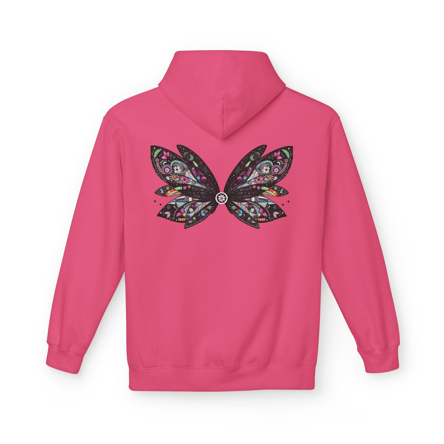 Praying for Peace - Fairy Butterfly Floral Wings Hoodie — Whimsical Butterfly Silhouette Pullover