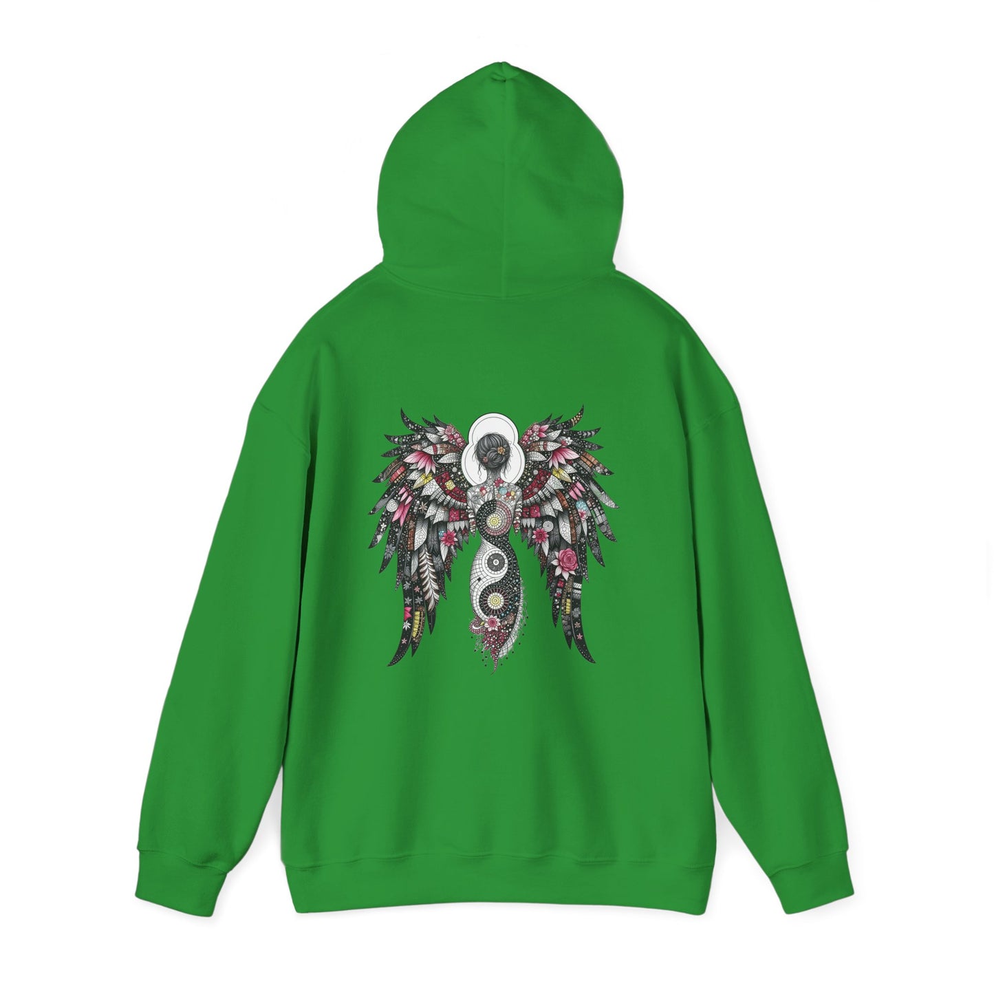Angel Wings - Angel of Peace — Floral Gothic Spiritual Hoodie