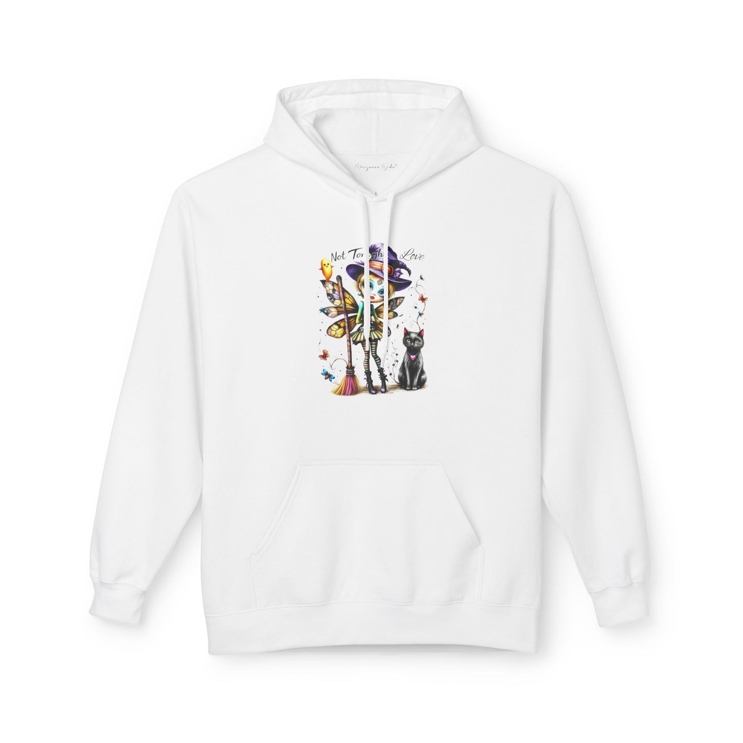 Halloween Fairy - Not Tonight Love - Cat Moonlit Forest Unisex Hoodie
