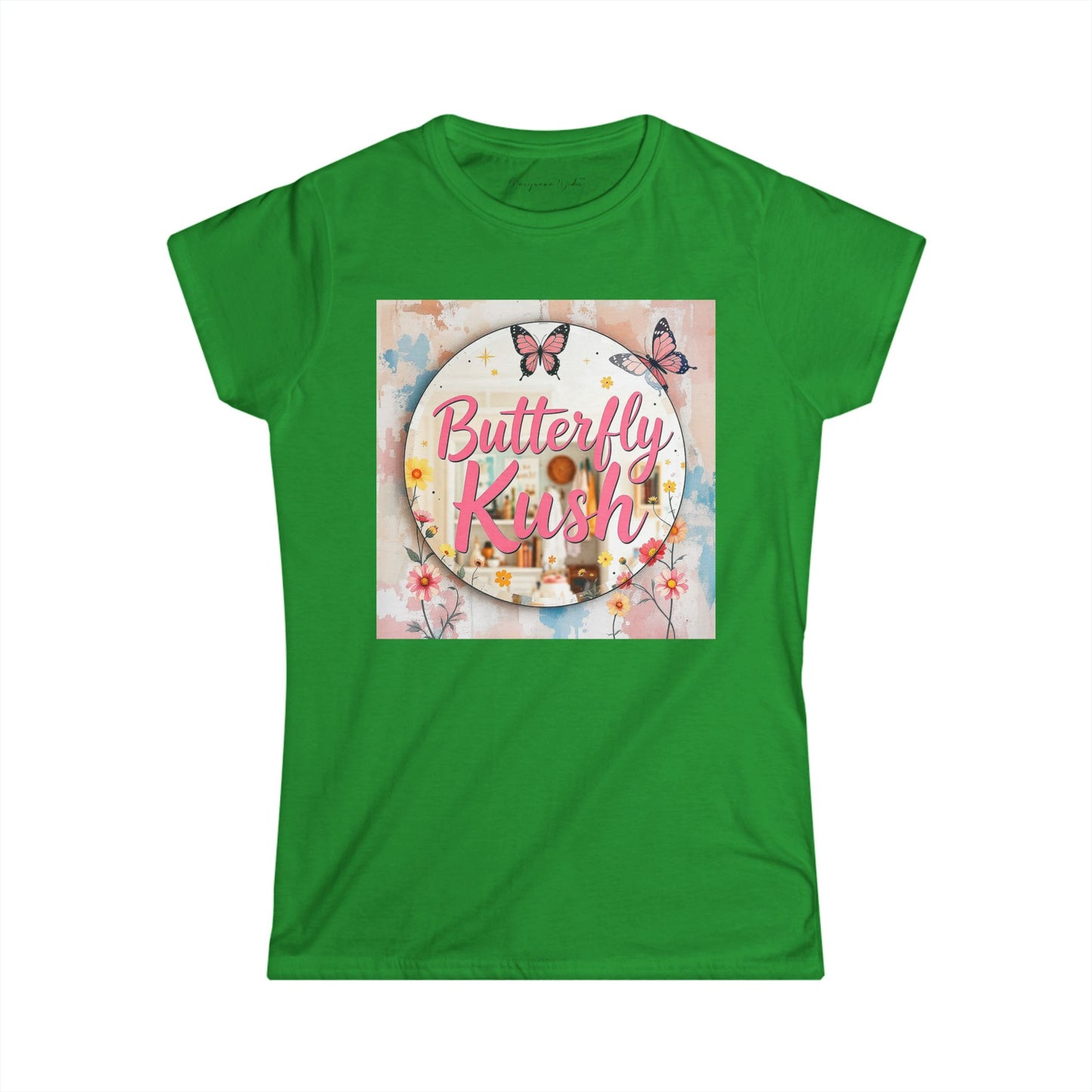 Butterfly Kush Pastel Mirror — Floral Pastel Women's Graphic T‑Shirt