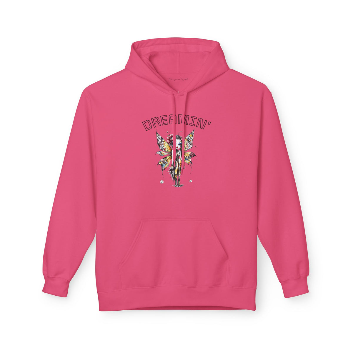 Goth Fairy - Dreamin' Butterfly Hoodie — Vintage Floral Graphic Unisex Pullover - Marijuana Widow