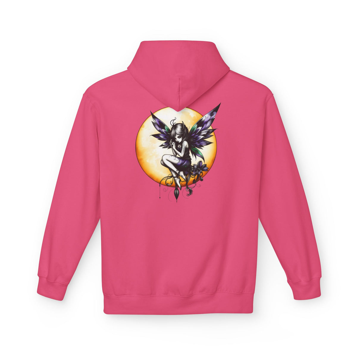 Fairy Moon Hoodie — Girl in the Moon - Fantasy Fairy with Crescent Moon Graphic