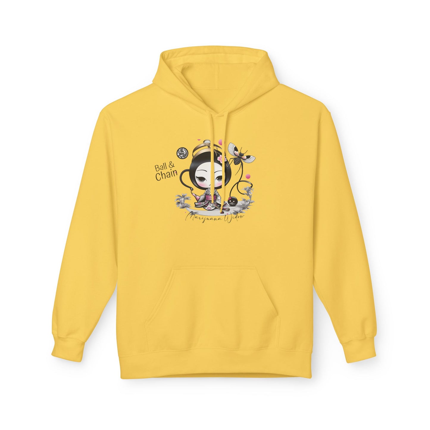 Geisha Angel — Ball & Chain - Kawaii Bamboo Garden Hoodie - Cute Graphic Unisex Sweatshirt