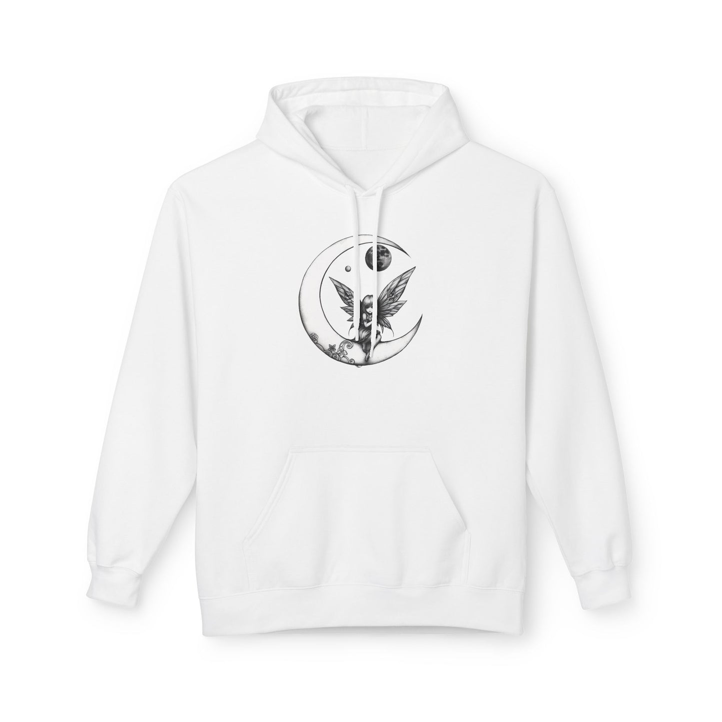 Little Girl in the Moon - Moonlight Fairy Hoodie — Whimsical Nighttime Fantasy Pullover