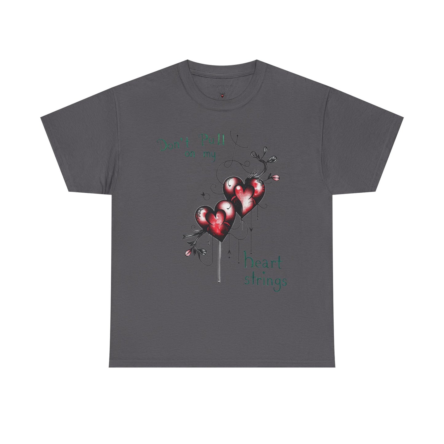 Heart String Graphic Tee — Romantic Red Hearts Tattoo-Style - Unisex T-Shirt
