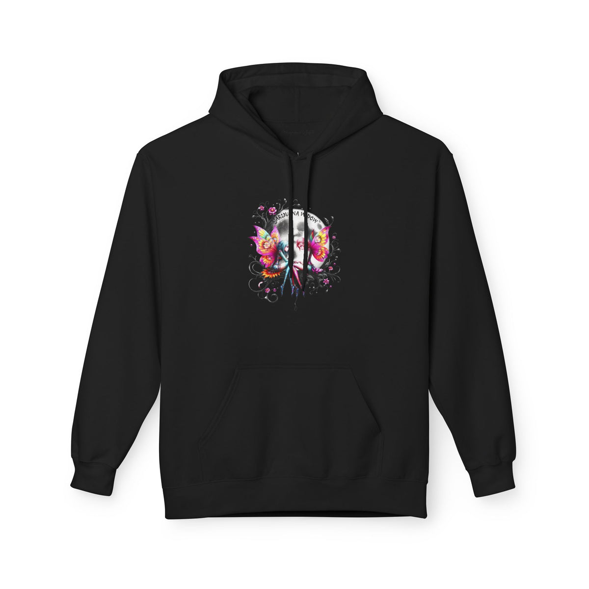 Moon Fairy - Dreamin' Butterfly Hoodie — Vintage Floral Graphic Unisex Pullover - Marijuana Widow