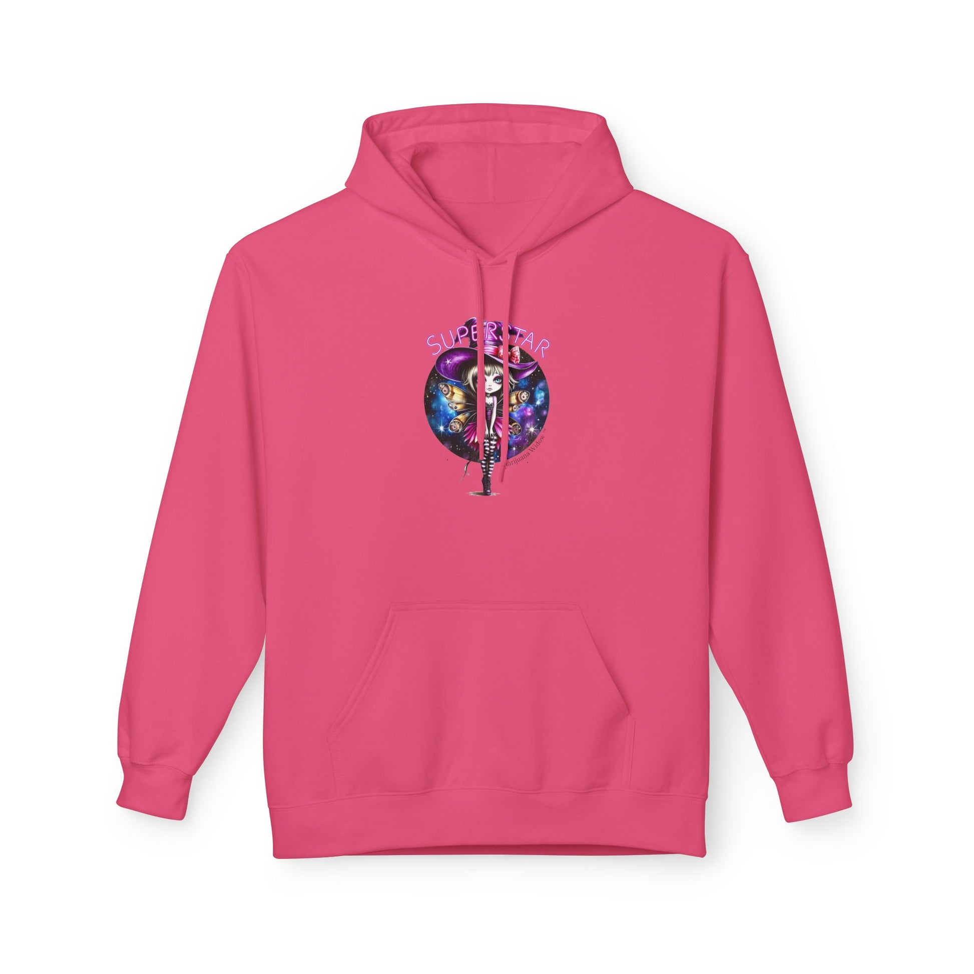 Backstage Pass Hoodie — Superstar Fairy - Neon Burlesque Theater Graphic Unisex Pullover - Marijuana Widow