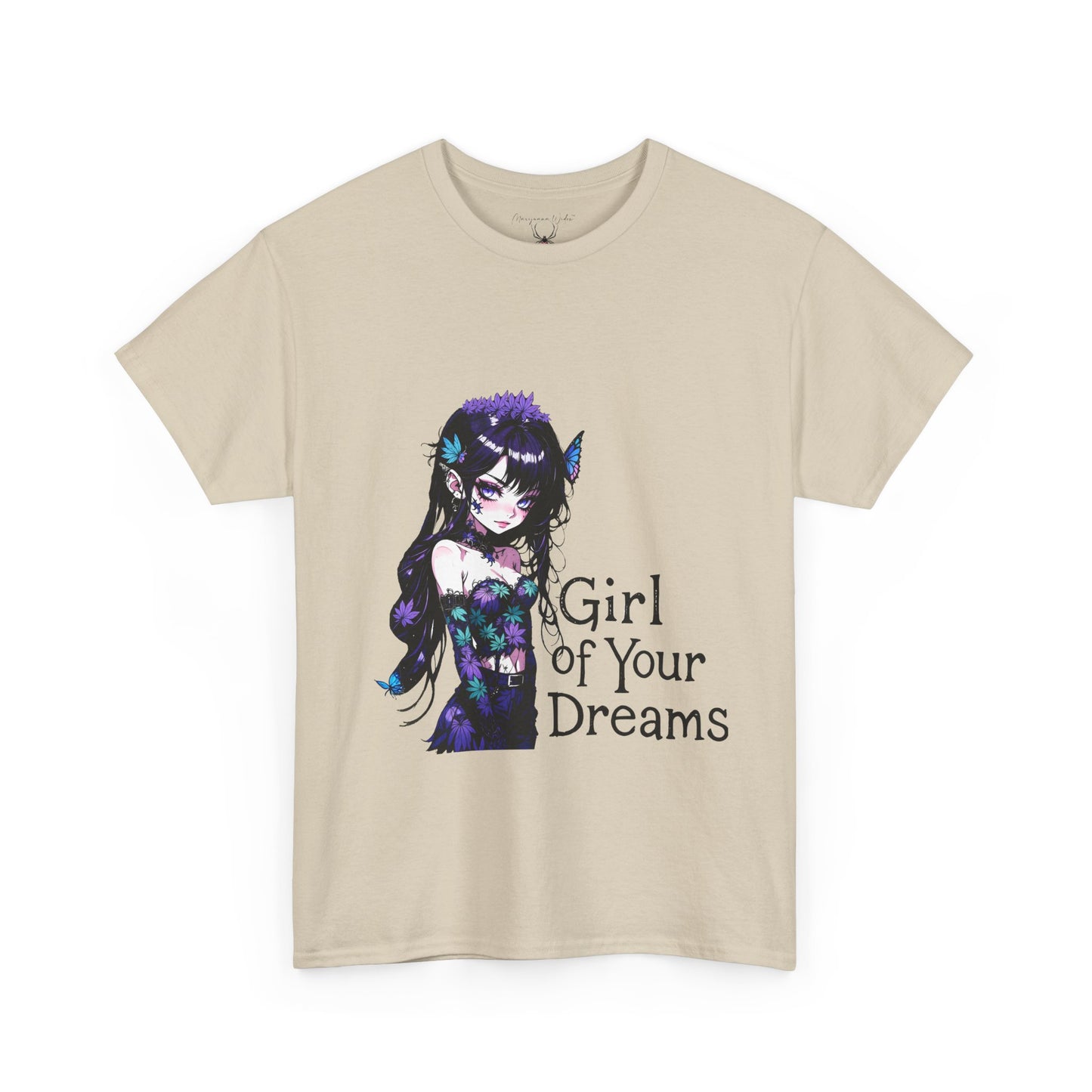 Anime Fairy Girl Tee — Violet Floral Graphic T-Shirt - Unisex