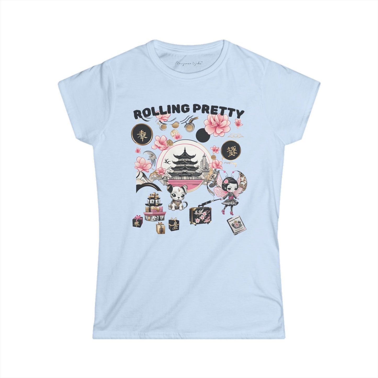 Geisha Angel on Vacation — Rolling Pretty - Women's Tee