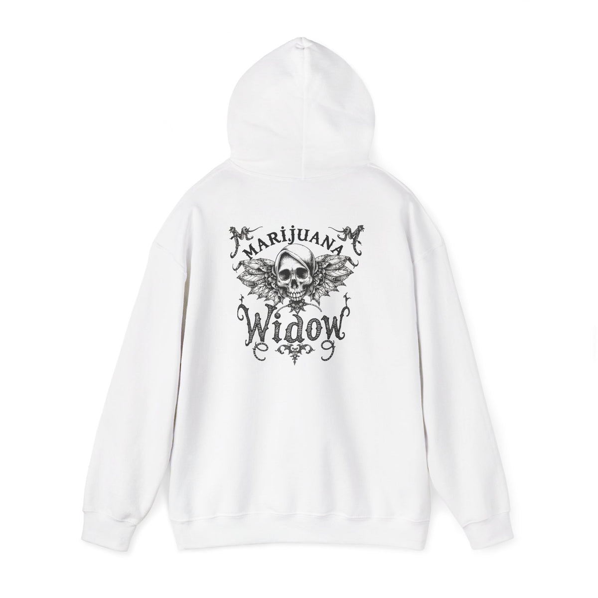Marijuana Widow "Skulls Deep" Gothic Hoodie - Front and Back Art - Marijuana Widow