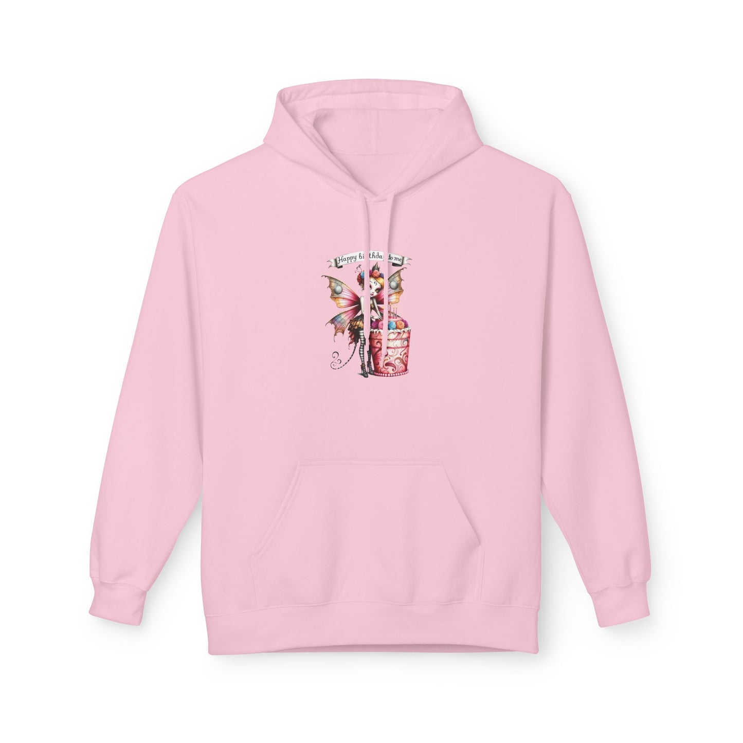 Fairy Butterfly - Happy Birthday to Me - Unisex Hoodie - Fairy with a Birthday Cake Sweatshirt - Marijuana Widow